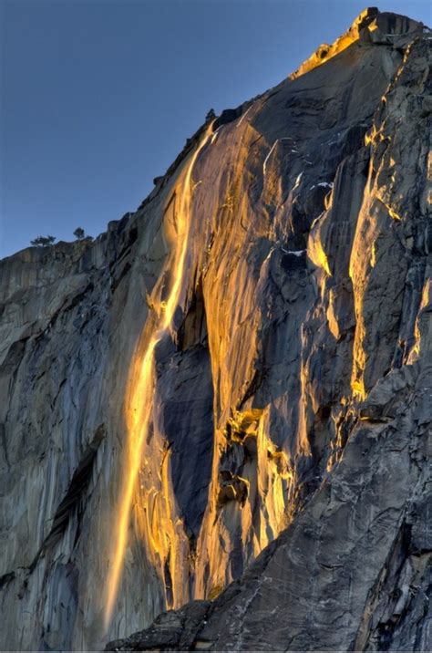 Horsetail Falls Yosemite National Park California Usa Beautiful