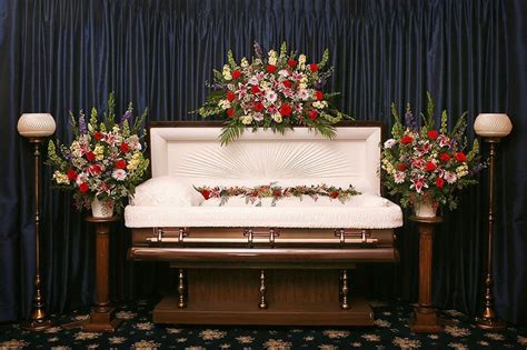 A Full Set Of Floral Designs For An Open Casket Service A Full