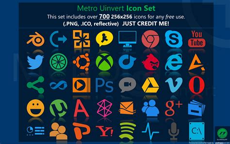 Metro Uinvert Dock Icon Set 725 Icons By Dakirby309 On Deviantart