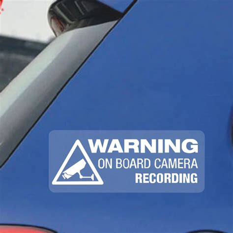 Universal Warning On Board Camera Recording Car Window Truck Auto Vinyl Sticker Decor Car