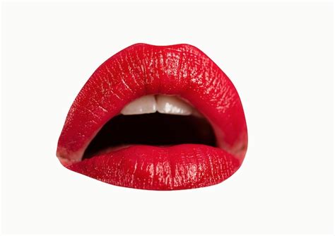 premium photo open mouth woman close up sexy red female lips sensual open mouth isolated lip