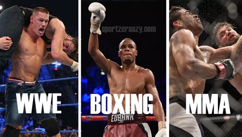 Major Differences Between Boxing Mma And Wwe