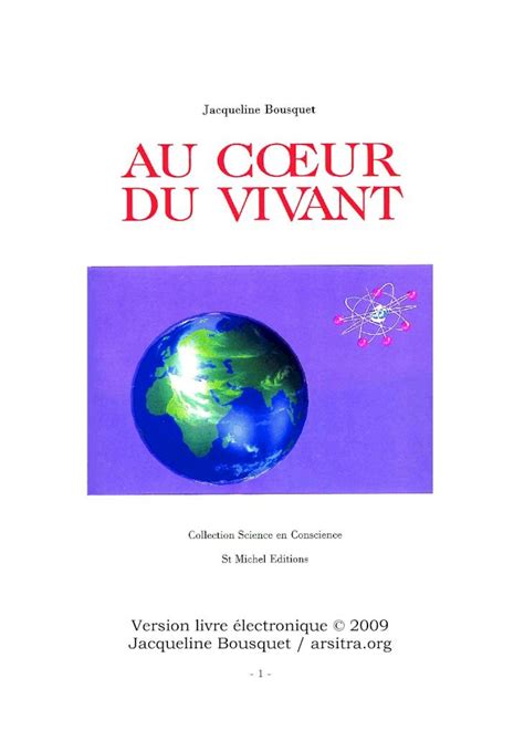 Pdf Jacqueline Bousquet Au Coeur Du Vivant Dokumentips
