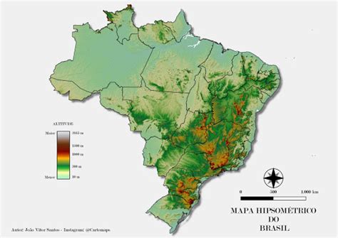 Louco Por Cachorros Mapa Hipsométrico Do Brasil