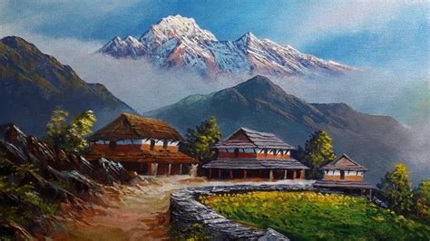 Nepali Vellage Painting Acrylic Colour Bk Art Galllery Youtube