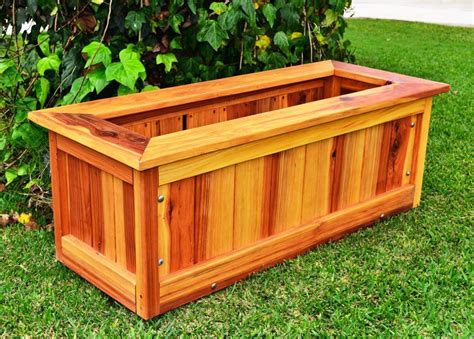 Outdoor Wooden Planter Boxes Garden Design Ideas