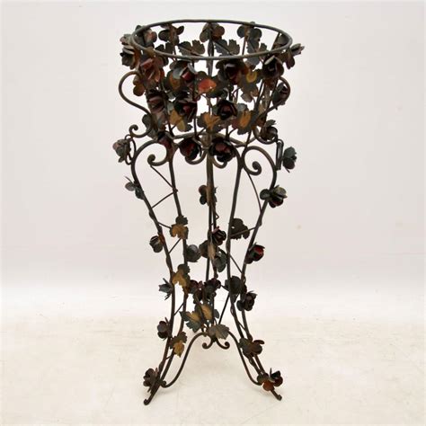 Art moderne & contemporain/modern & contempory art. Antique Painted Wrought Iron Jardiniere Plant Stand ...