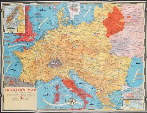 Ww2 map of europe | map of europe during ww2. Dated Events Invasion Map of Fortress Europe | WORLD WAR ...