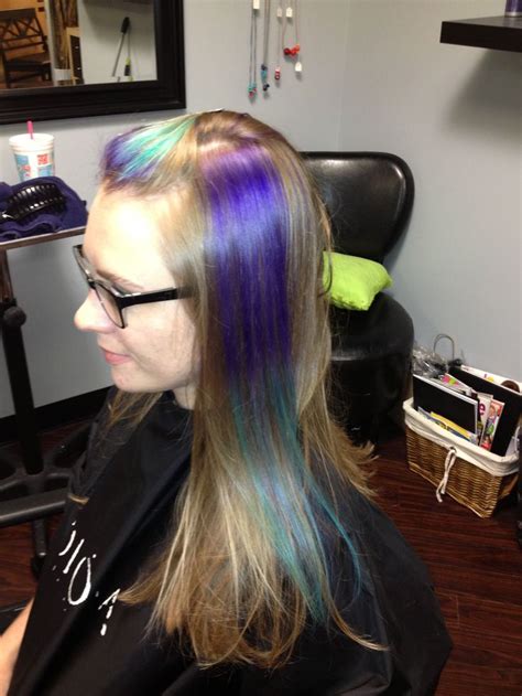 Purple Teal Fade Hair Color Faded Hair Faded Hair Color Hair