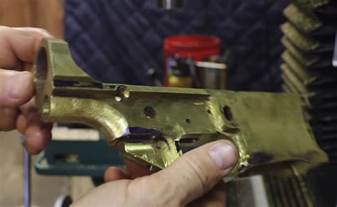 Youtuber Builds Ar 10 Receiver From Used Brass Cartridge Cas Firearms