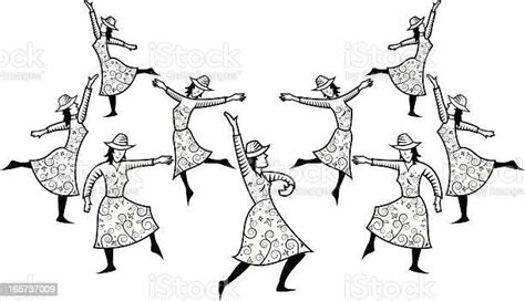 Nine Ladies Dancing Stock Illustration Download Image Now Adult