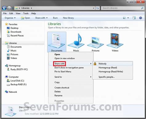 Homegroup Change File And Folder Sharing Settings Windows 7 Help Forums