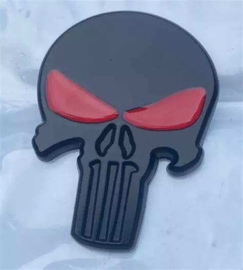 3d Car Truck Metal Punisher Emblem Sticker Skeleton Skull Decal Badge