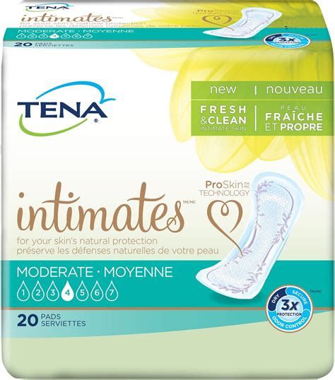 Tena Intimates Moderate Regular Incontinence Pad Panty Liners For Women
