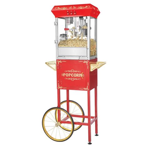 Popcorn Machine With Cart Full Sizecommercial Popcorn Machine With Cart