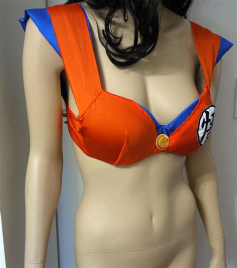 Female Goku Bra Cosplay Dance Costume Rave Bra Rave Wear Halloween Burlesque Show Girl · L Amour