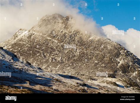 View Of Tryfan In The Ogwen Valley In Snowdonia National Park Wales