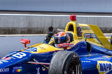 Alexander Rossi Celebrates His Victory In The 100th Running Of The