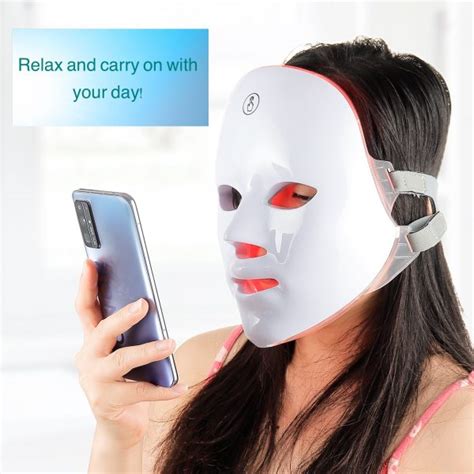 Led Face Mask 7 Colors Skin Rejuvenation Usb Recharge Home Use