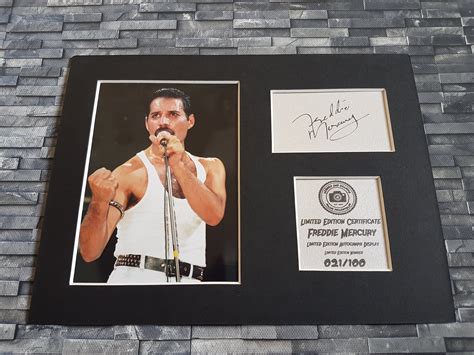 Freddie Mercury Queen Signed Autograph Display Mounted Etsy