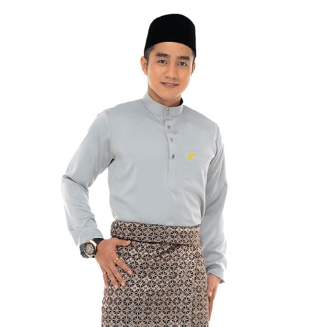 Baju Melayu Stail Seratus Silver Stail Seratus