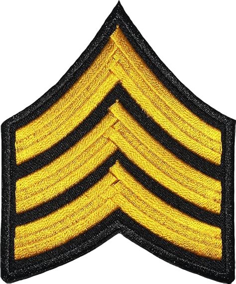Papapatch Chevrons Sergeant E 5 Stripes Us Army Rank Sew On Iron On