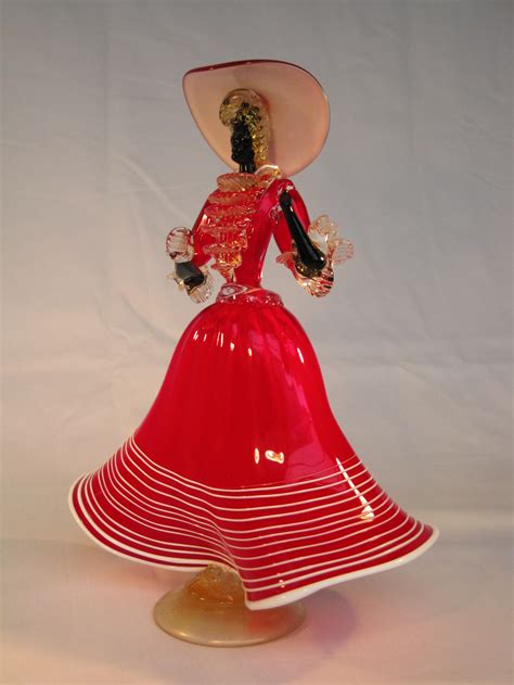 Antiques Atlas Murano Glass Lady In Red Dress