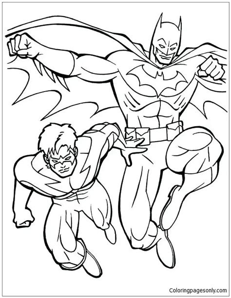 Discover The World Of Robin And Batman Coloring Pages Coloring Pages