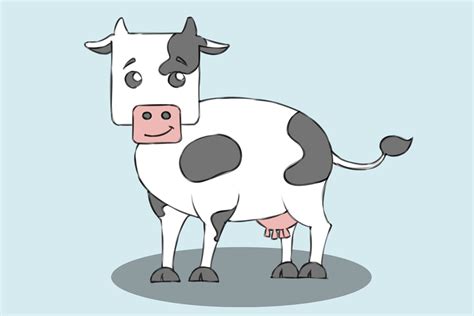 How To Draw A Cute Cartoon Cow 13 Steps With Pictures Wikihow