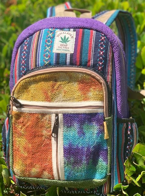 Unique Tie Dye Mini Hemp Backpack Small Backpack Hippie Etsy