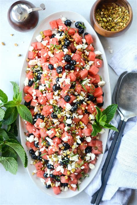 Watermelon Blueberry Feta Salad Simply Scratch