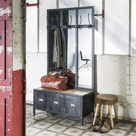 Check spelling or type a new query. Meuble d'entrée avec miroir en métal noir Scott | Maisons ...