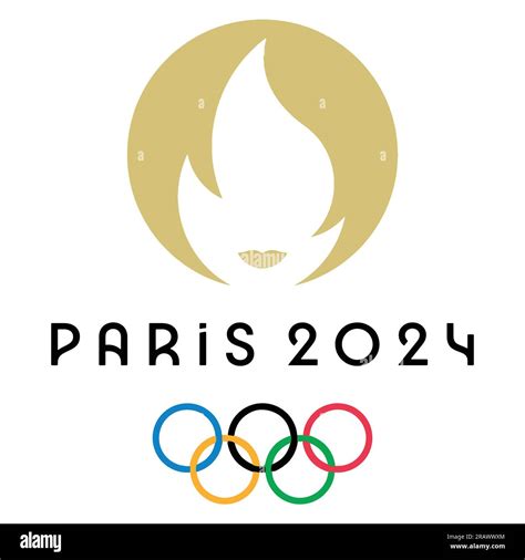 Paris 2024 Logo Coloré Jeux Olympiques Dété 2024 En France Et Fond