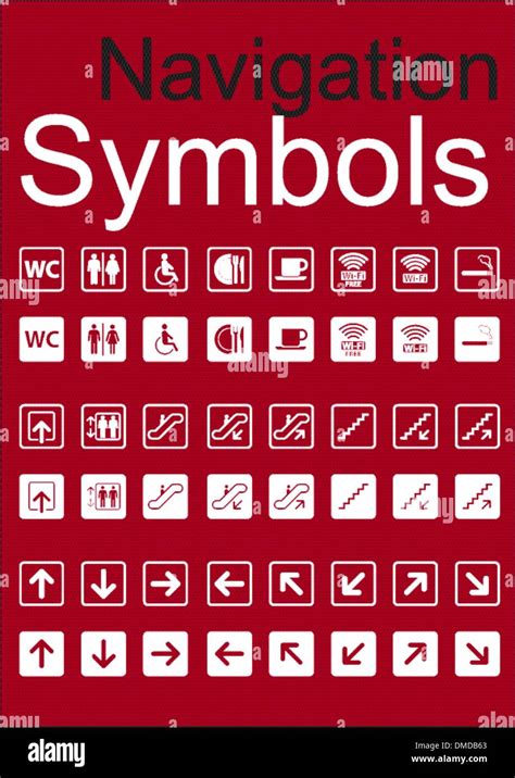 Navigation Symbols Set Stock Vector Image And Art Alamy