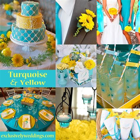 Yellow And Turquoise Wedding Decorations