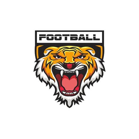 Logotipo Do Tigre De Futebol Vetor Premium
