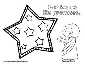 Abraham and god's promise coloring page. Abraham Star - Coloring Page - SundaySchoolist