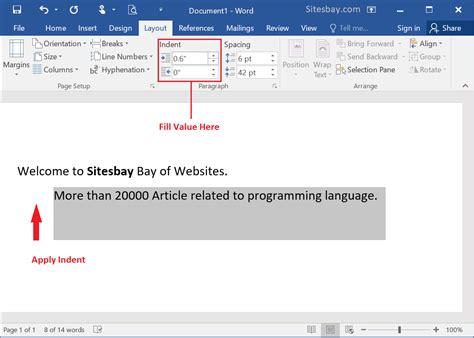 How To Create Line Indent In Word Word Tutorial