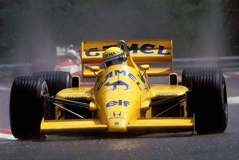 Ayrton Senna Lotus Honda In 1987 Le Mans Formula 1 F1 Lotus Honda