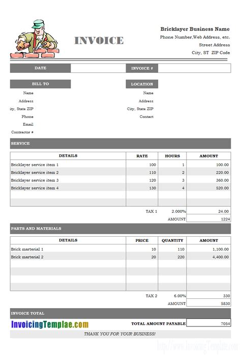 Then you will be given a garage invoice added for the breakdown of both labor costs as well as parts added, fixed or taken off. Garage Invoice Template Pdf - Cards Design Templates