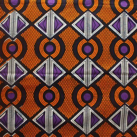 Tissu à Motifs Africain D Orange 1 Yrd African Wax Print African Pattern Fabric African