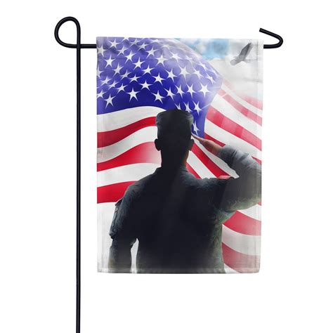 Veterans Salute Double Sided Garden Flag In 2020 Garden Flags Salute