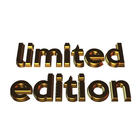 3d Limited Edition Gold Text Png Image Text Effect Psd For Free