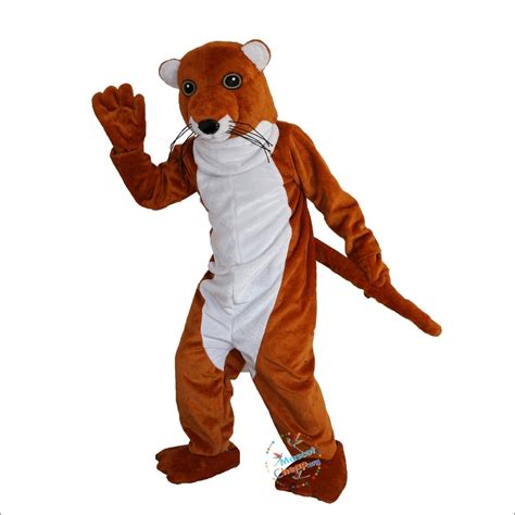 Brown Weasel Stoat Mascot Costume