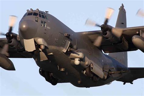 The Lockheed Ac 130 Gunship Is A Heavily Armed Ground Attack Aircraft Variant Of The C 130