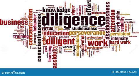 Diligence Word Cloud Stock Vector Illustration Of Attention 189421350
