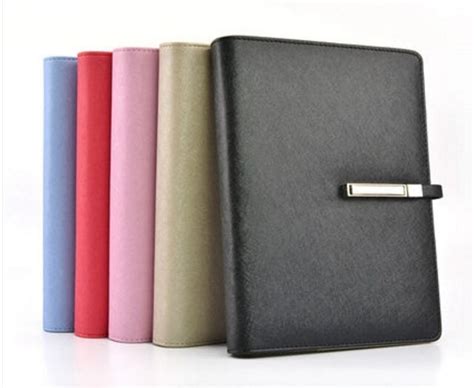 Pu Leather Spiral Loose Leaf Refillable Hardcover Notebook Personal