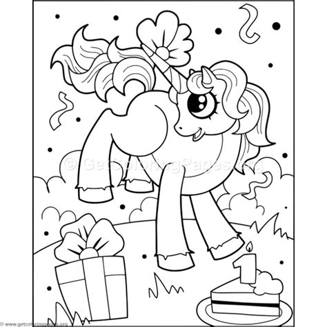 Baby unicorn coloring pages printable. Unicorn and Cake Coloring Pages - GetColoringPages.org