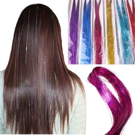 Hair Tinsel Sparkle Holographic Glitter Extensions Highlight Shopee