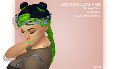 Jolyne Kujos Hair And The Joestar Birthmarks Love 4 Cc Finds